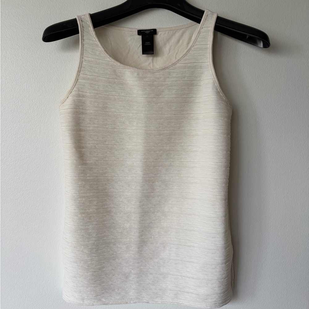 Ann Taylor Elegant Cream Tank Top